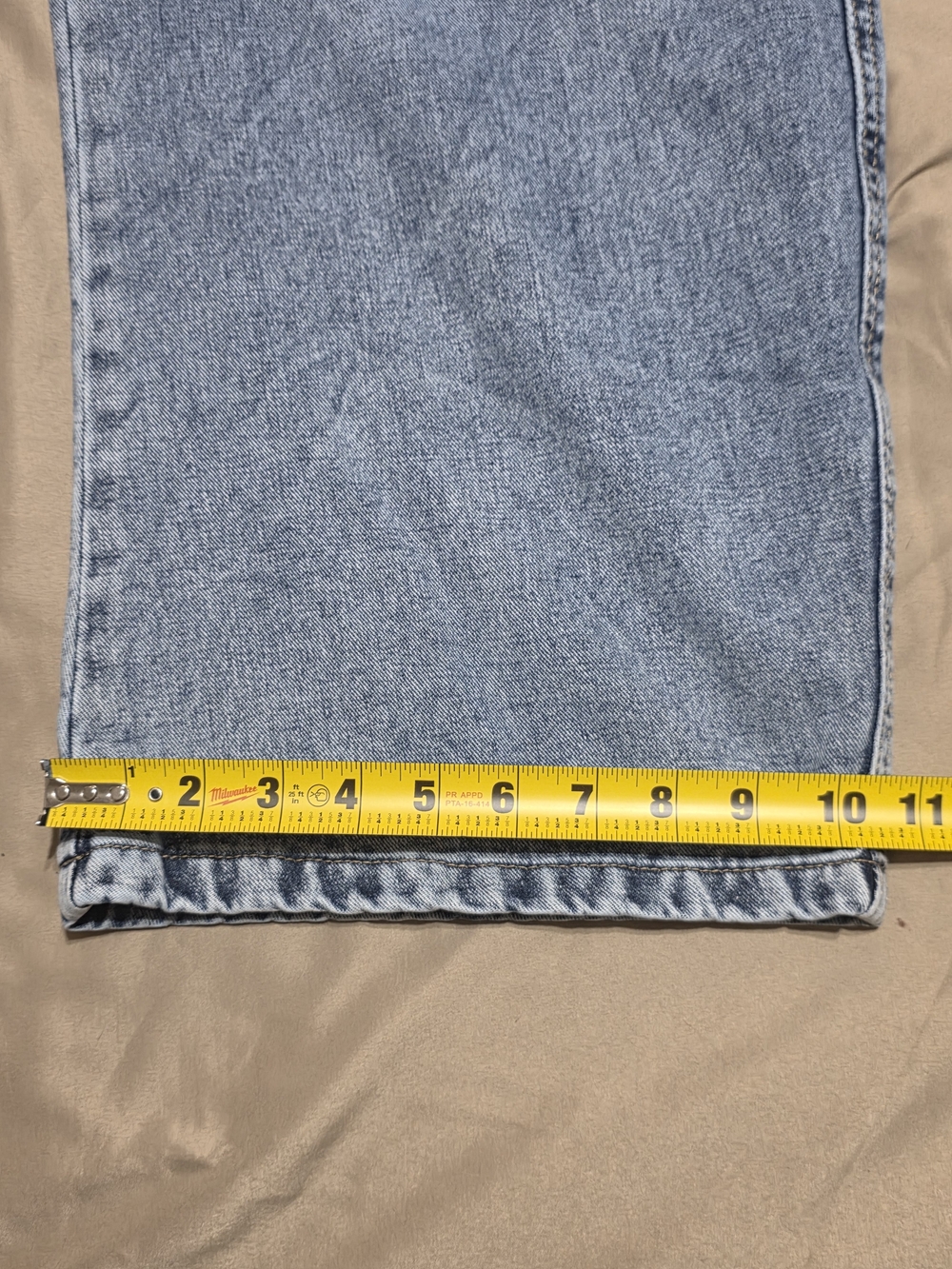 Aelfric Eden Mens XS Layered Boxer Jeans Wide Leg Baggy Plaid Waistband Y2K - Picture 15 of 16